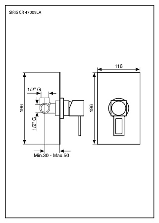 Смеситель Emmevi Siris 47009LACR для душа, хром