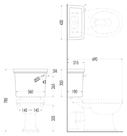 Унитаз-компакт Devon&Devon Rose