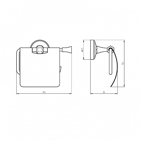 Держатель туалетной бумаги Migliore Fortuna 27693 закрытый, бронза