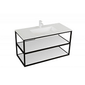 Консоль с раковиной Cezares Cadro CADRO-120/46/58-2C-SO-MET-ST 120 двухъярусная, подвесная