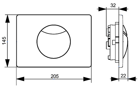Кнопка смыва Villeroy & Boch ViConnect 92248568 белый