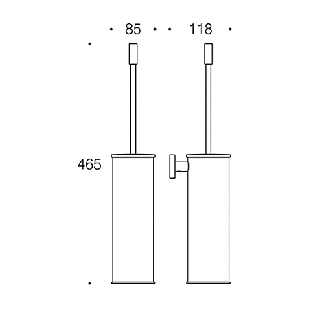 Ершик Colombo Plus W4962.HPS1 подвесной, цирконий