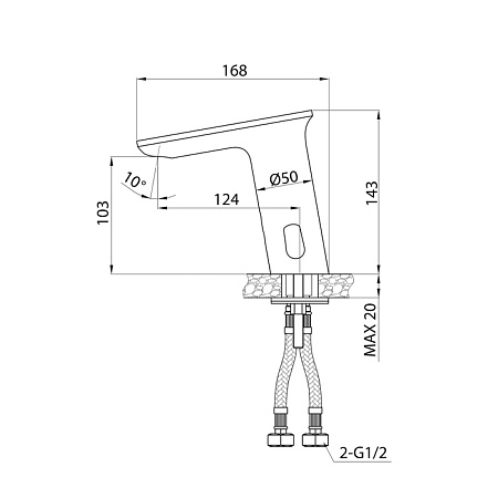 Смеситель IDDIS Pulse PULSBS2i86 для раковины, хром
