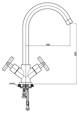 Смеситель GPD Nino UEB05 для кухонной мойки
