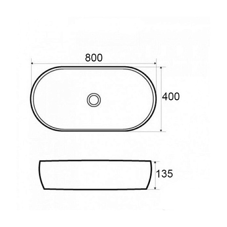 Раковина Vincea VBS-114 80 белый