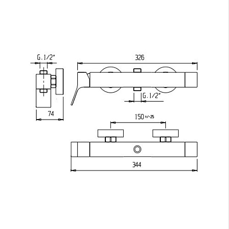 Смеситель Palazzani Young 07214310 для душа
