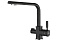 Смеситель Zorg Steel Hammer SH 909 BLACK CR для кухонной мойки/для фильтра, черный металл/хром