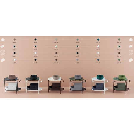 Столешница ArtCeram Flair TFA009 91 black/gold