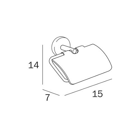 Держатель туалетной бумаги Inda Forum A36260CR с крышкой, хром