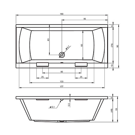 Ванна акриловая Riho Modena BA9400500000000 190x90