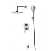 Смеситель Lemark Bronx LM3729GM для ванны с душем, графит