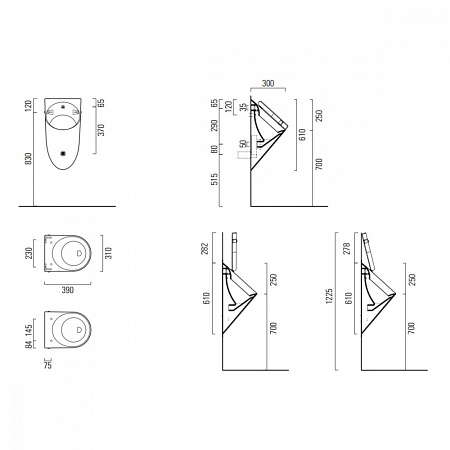 Писсуар GSI Community 769811 без крышки