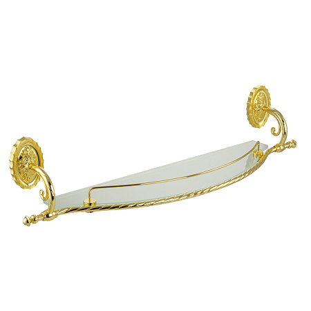 Полка Migliore Edera 16946 стекло/золото