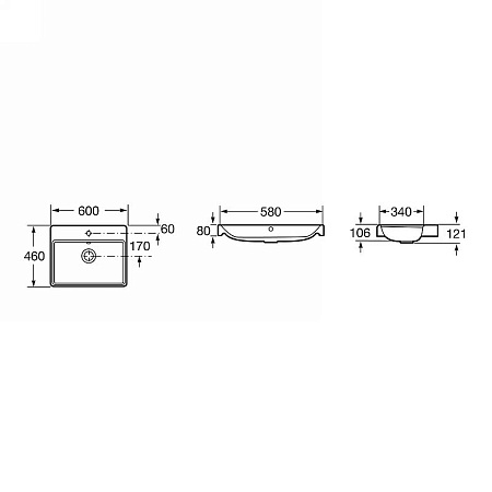 Раковина Roca Ona ZRU9307561 60х46 белый