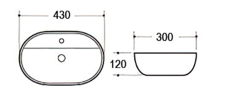 Раковина на столешницу beWash Lusso BK4330CT041 43x30x12 белый глянцевый