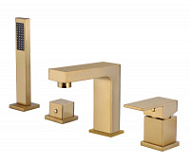 Смеситель ABBER Daheim AF8213G на борт ванны, золото матовое