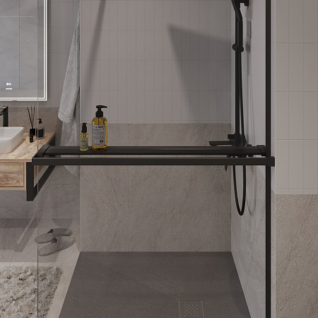 Полка-вешалка Niagara Nova NG8075B 80 черный матовый