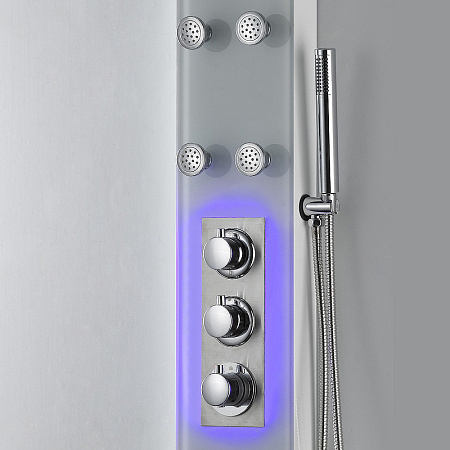 Душевая гидромассажная панель с термостатическим смесителем beWash BV3TMSP7233 белый