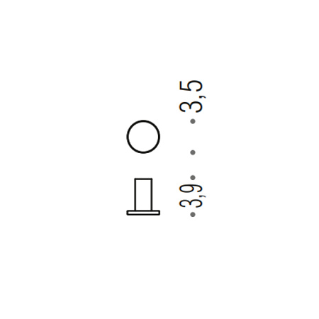 Крючок одинарный Colombo Mini CD107.OM золото матовое