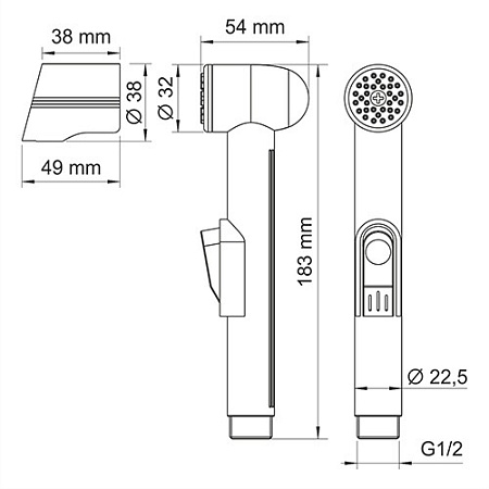 Гигиенический душ WasserKRAFT A157 белый