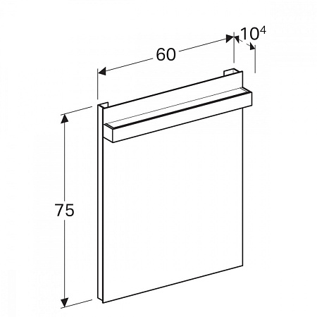 Зеркало Geberit iCon 840760000 60 с подсветкой