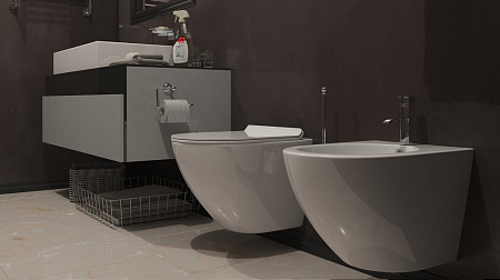 Биде подвесное Timo Kulo TK-404MB черный матовый