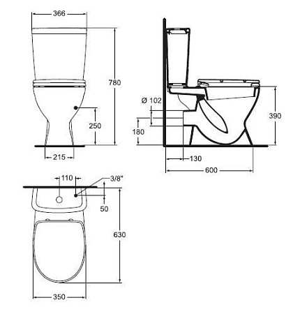 Унитаз-компакт Vidima Сева Микс W908461