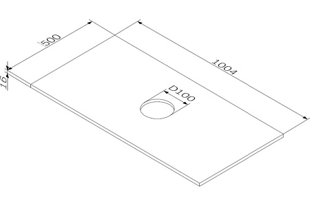Столешница Am.Pm Func M8FST1000OF 100 дерево текстурированное