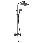 Душевая стойка Hansgrohe Vernis Shape 26286670 с термостатом, черный матовый