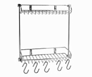 Полка WasserKRAFT K-1422 прямая, хром