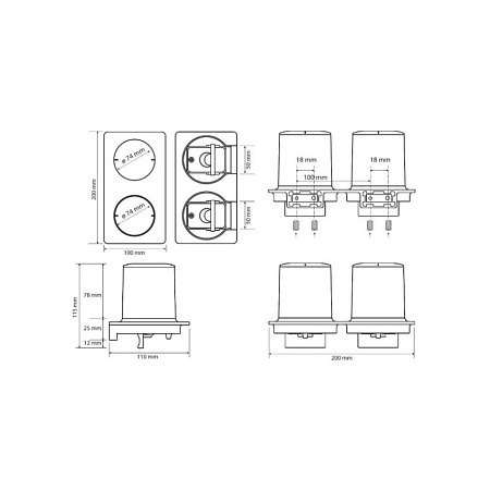 Дозатор для жидкого мыла Bemeta Organic 157109271 двойной
