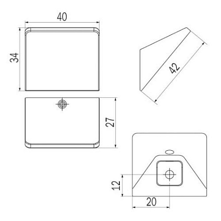 Крючок Inda Indissima A8820ANE черный матовый