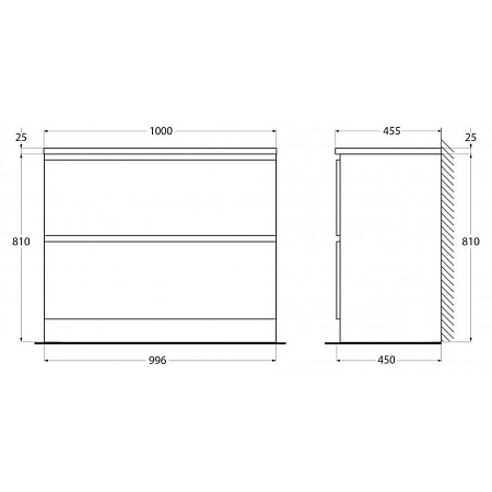 Мебель для ванной BelBagno Albano ALBANO-1000-2C-PIA-BL 100 напольная, bianco lucido