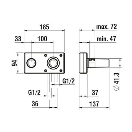 Скрытая монтажная часть Laufen Simibox HF574049000000