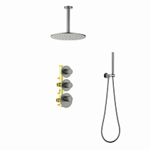 Душевой комплект Timo Saona SX-2399/18SM черное золото Душевой комплект Timo Saona SX-2399/18SM черное золото