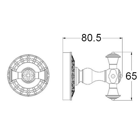 Крючок двойной Zorg Antic AZR 02 BR бронза