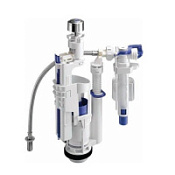 Механизм слива для бачка Kerasan 750990 (GEBERIT) 3/6 л, цвет кнопки хром