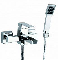 Смеситель Remer Qubica Cascata QC02 для ванны с душем, хром