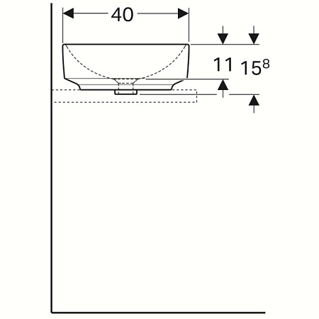 Раковина Geberit Variform 500.774.01.2 55х40 белый