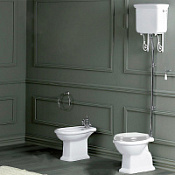 Унитаз напольный Simas Lante LA02bi с высоким бачком, с фурнитурой цвета хром