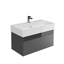 Тумба с раковиной Kerama Marazzi Logica LOG.90.2\ST 90 стальной серый Тумба с раковиной Kerama Marazzi Logica LOG.90.2\ST 90 стальной серый