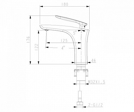 Смеситель Lemark Bellario LM6806C для раковины