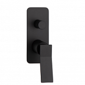 Смеситель IB Rubinetterie Wave EWA310NP для ванны с душем, черный матовый