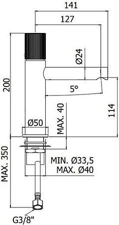 Смеситель Paffoni Jo JO071NO для раковины, черный