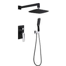 Смеситель Boheme Venturo 374-B для ванны с душевым гарнитуром, черный/хром