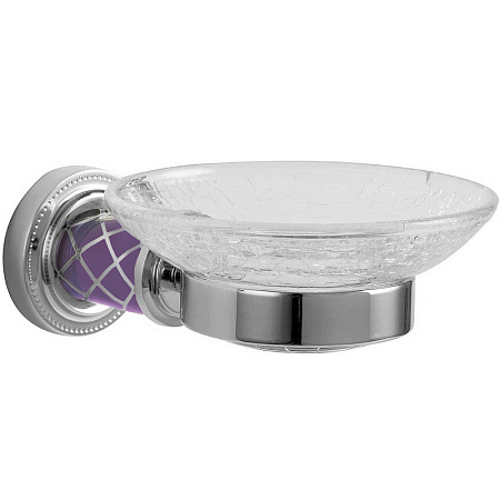 Мыльница Boheme Murano 10903-V-CR настенная, хром/фиолетовый