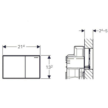 Кнопка смыва Geberit Sigma 60 115.640.SJ.1 черная