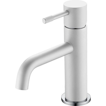 Смеситель Boheme Uno 461-WCR для раковины, белый/хром