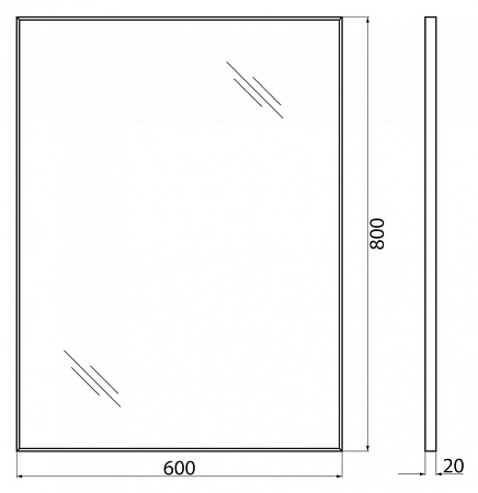 Зеркало BelBagno SPC-AL 60х80 хром