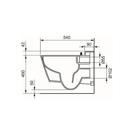 Унитаз подвесной Tece TECEone 9700204 без функции биде